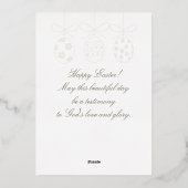 Happy Easter Folie Luxury Decoration Stijlvol Uitnodiging (Achterkant)