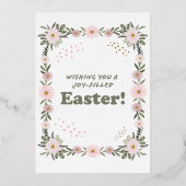 Happy Easter Folie Uitnodiging (Voorkant)