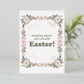 Happy Easter Folie Uitnodiging (Staand Voorkant)