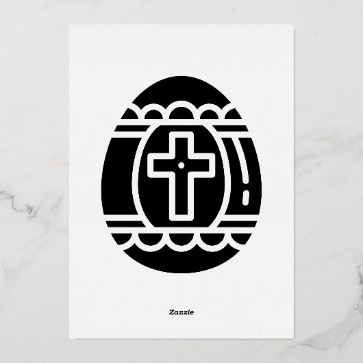 Happy Easter Folie Uitnodiging (Achterkant)