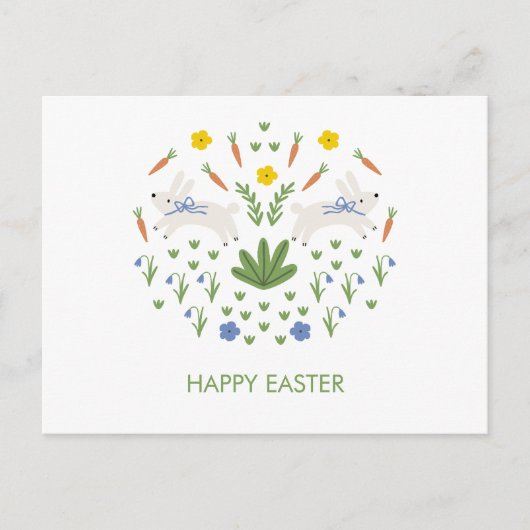 Happy Easter Folk Stale Kaart (Voorkant)