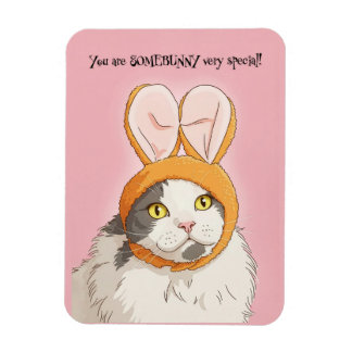 Happy Easter For Anyone Cute Cat in Bunny Ears Magneet