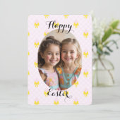 Happy Easter foto gepersonaliseerd Feestdagenkaart (Staand voorkant)