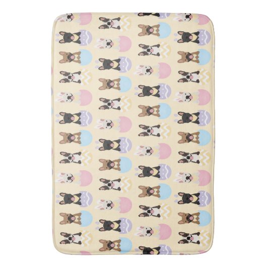 Happy Easter French Bulldog Pattern Badmat (Voorkant Verticaal)