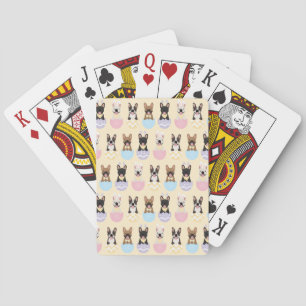 Happy Easter French Bulldog Pattern Pokerkaarten