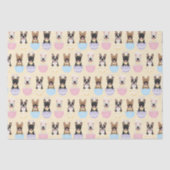 Happy Easter French Bulldog Pattern Tissuepapier (Voorkant)