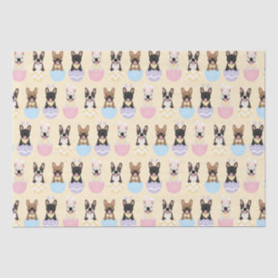 Happy Easter French Bulldog Pattern Tissuepapier