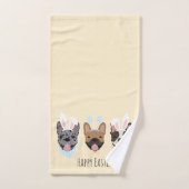 Happy Easter French Bulldogs Bad Handdoek (Handdoek)