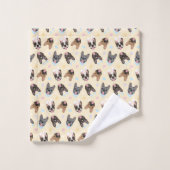 Happy Easter French Bulldogs Bad Handdoek (Wasdoekje)