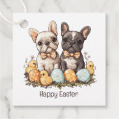 Happy Easter French Bulldogs Bedankjes Labels (Voorkant)