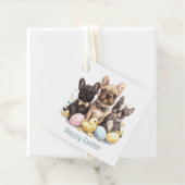 Happy Easter French Bulldogs Bedankjes Labels (In situ)