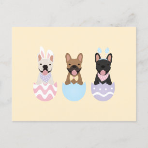 Happy Easter French Bulldogs Briefkaart