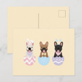 Happy Easter French Bulldogs Briefkaart (Voorkant / Achterkant)