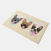 Happy Easter French Bulldogs Deurmat (Schuin)