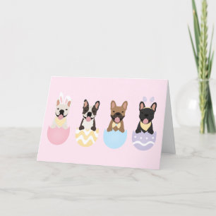 Happy Easter French Bulldogs Feestdagen Kaart