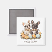 Happy Easter French Bulldogs Magneet (Voorkant / Achterkant)