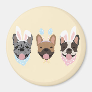 Happy Easter French Bulldogs Magneet