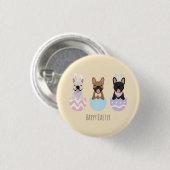 Happy Easter French Bulldogs Ronde Button 3,2 Cm (Voorkant /achterkant)