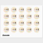 Happy Easter French Bulldogs Ronde Sticker (Vel)