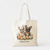 Happy Easter French Bulldogs Tote Bag (Achterkant)