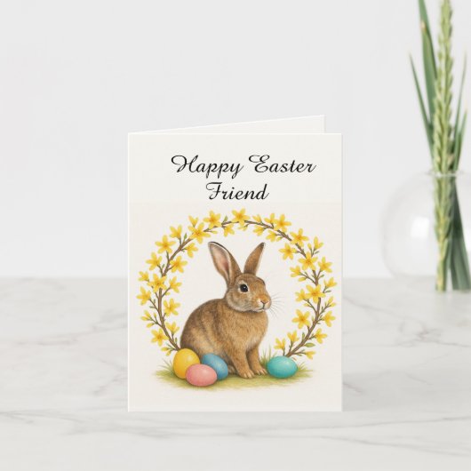 Happy Easter Friend Folded Greeting Card Kaart (Voorkant)