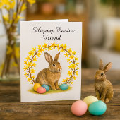 Happy Easter Friend Folded Greeting Card Kaart