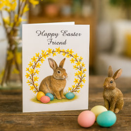 Happy Easter Friend Folded Greeting Card Kaart
