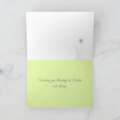 Happy Easter Friend Rabbit Custom Name Personalise Kaart (Binnen)