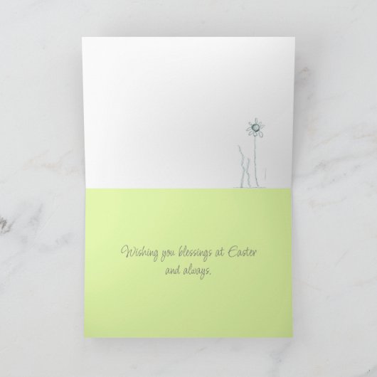 Happy Easter Friend Rabbit Custom Name Personalise Kaart (Binnen)