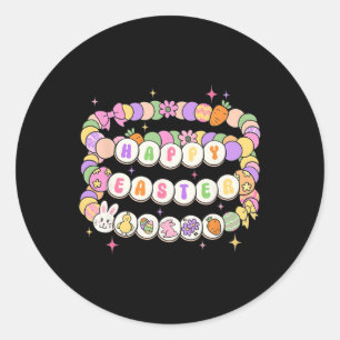 Happy Easter Friendship Armband Easter Bunny Egg Ronde Sticker