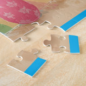 Happy Easter from Florida Flamingo Bunny on Beach  Legpuzzel (Zijkant)