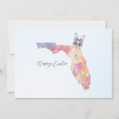 Happy Easter from Florida Pastel Eggs and Bunny Feestdagenkaart (Voorkant)