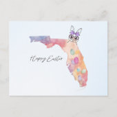 Happy Easter from Florida Pastel Eggs and Bunny Feestdagenkaart (Voorkant)