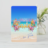 Happy Easter from Florida Tropical Beach Feestdagenkaart (Staand voorkant)