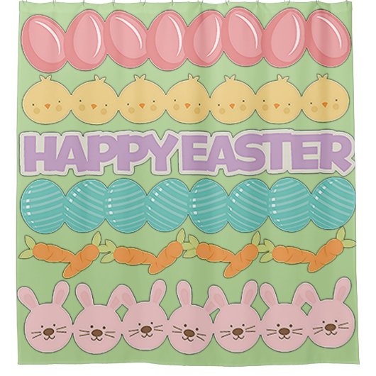 Happy Easter Fun Douchegordijn (Voorkant)