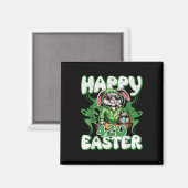 Happy Easter Funny 4_20 Day Paashaas Ik Magneet (Voorkant / Achterkant)
