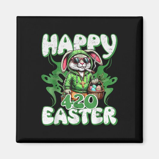Happy Easter Funny 4_20 Day Paashaas Ik Magneet (Voorkant)