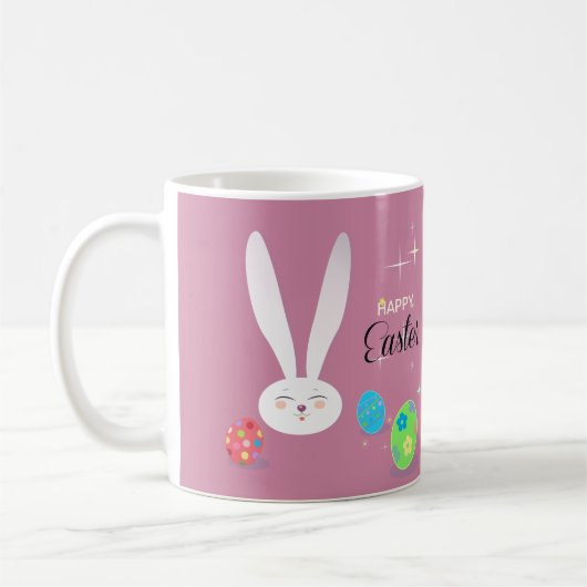 Happy Easter Funny Bunny Koffiemok (Links)