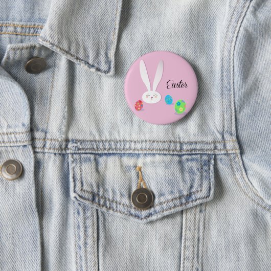 Happy Easter Funny Bunny Ronde Button 5,7 Cm (In situ)