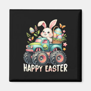 Happy Easter Funny Construction Trucks Kinder koni Magneet