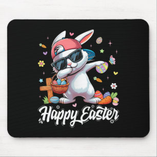 Happy Easter Funny Dabbing Bunny Konijn Paasdag Muismat