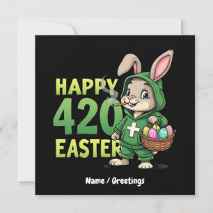 Happy Easter Funny Easter Bunny Design Wietliefheb Kaart