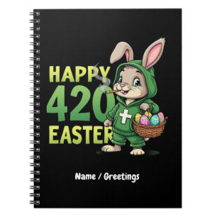 Happy Easter Funny Easter Bunny Design Wietliefheb Notitieboek