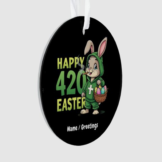 Happy Easter Funny Easter Bunny Design Wietliefheb Ornament (voorkant)
