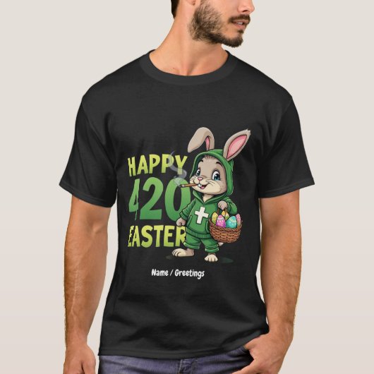 Happy Easter Funny Easter Bunny Design Wietliefheb T-shirt (Voorkant)