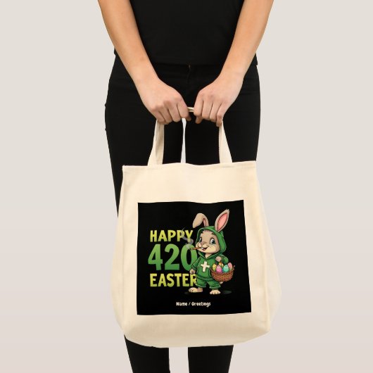 Happy Easter Funny Easter Bunny Design Wietliefheb Tote Bag (Voorkant (product))