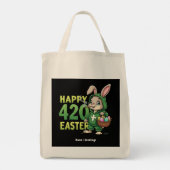 Happy Easter Funny Easter Bunny Design Wietliefheb Tote Bag (Achterkant)
