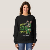 Happy Easter Funny Easter Bunny Design Wietliefheb Trui (Voorkant volledig)