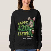 Happy Easter Funny Easter Bunny Design Wietliefheb Trui (Voorkant)