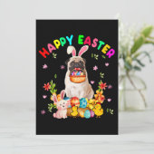Happy Easter Funny Easter Day Pug Bunny Eggs Lover Kaart (Staand voorkant)